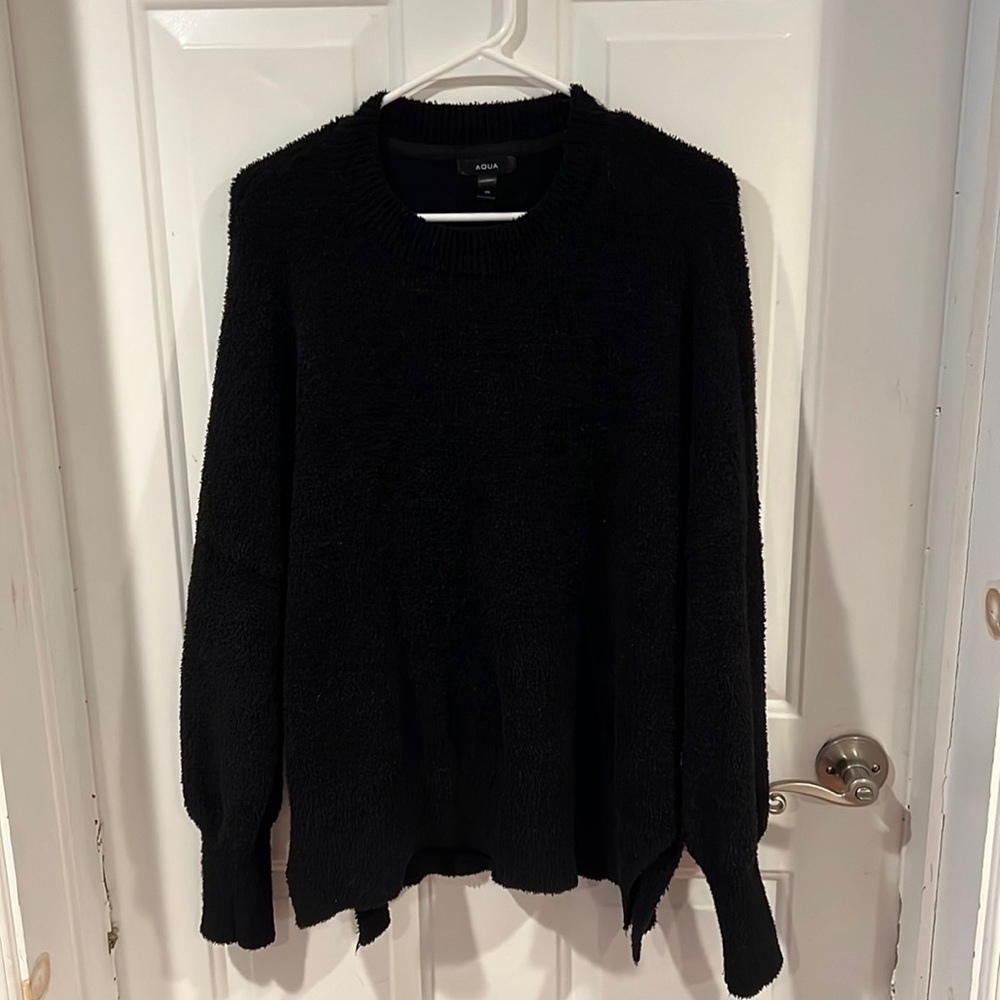 Aqua Black Tunic Sweater
